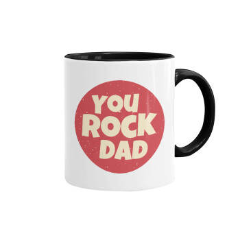 YOU ROCK DAD, Mug colored black, ceramic, 330ml