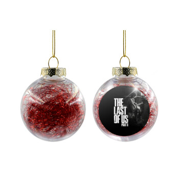 Last of us, part II, Χριστουγεννιάτικη μπάλα δένδρου διάφανη με κόκκινο γέμισμα 8cm