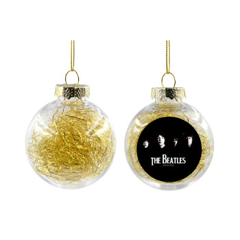 The Beatles, Transparent Christmas tree ball ornament with gold filling 8cm