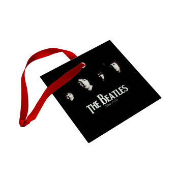 The Beatles, Christmas ornament, glass square ornament 9x9cm