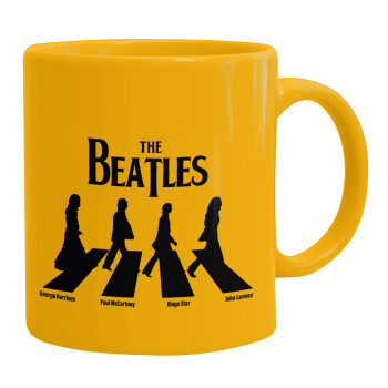 The Beatles, Abbey Road, Ceramic coffee mug yellow, 330ml