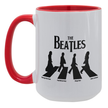 The Beatles, Abbey Road, Κούπα Mega 15oz, κεραμική Κόκκινη, 450ml