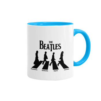 The Beatles, Abbey Road, Mug colored light blue, ceramic, 330ml