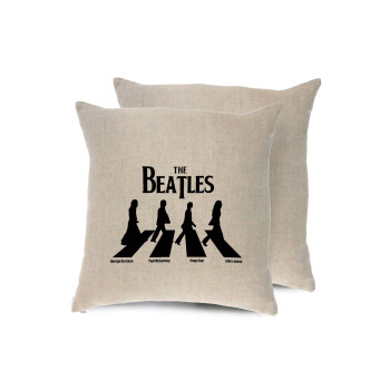 The Beatles, Abbey Road, Μαξιλάρι καναπέ ΛΙΝΟ 40x40cm περιέχεται το  γέμισμα