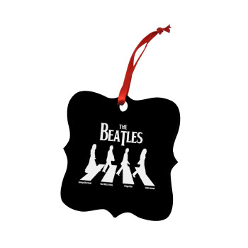 The Beatles, Abbey Road, Christmas ornament polygon wooden 7.5cm