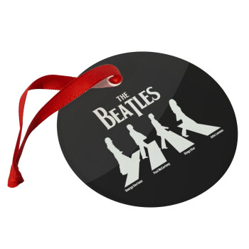 The Beatles, Abbey Road, Christmas ornament glass 9cm