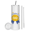 Eco friendly stainless steel tumbler 600ml, with metal straw & cleaning brush