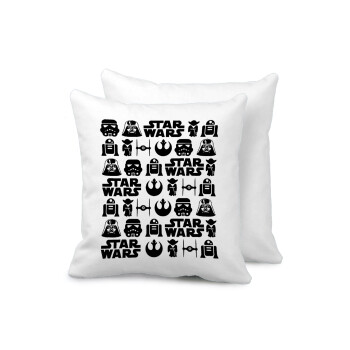 Star Wars Pattern, Sofa cushion 40x40cm includes filling