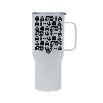 Star Wars Pattern, Mega Stainless steel Tumbler with lid, double wall 750L