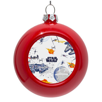 Star wars drawing, Red Christmas tree ornament bauble 8cm