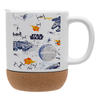 Star wars drawing, Ceramic coffee mug Cork (MAT), 330ml (1pcs)