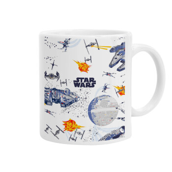 Star wars drawing, Ceramic coffee mug, 330ml (1pcs)