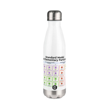 Standard model of elementary particles, Metal mug thermos White (Stainless steel), double wall, 500ml