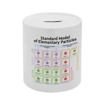 Standard model of elementary particles, Κουμπαράς πορσελάνης με τάπα