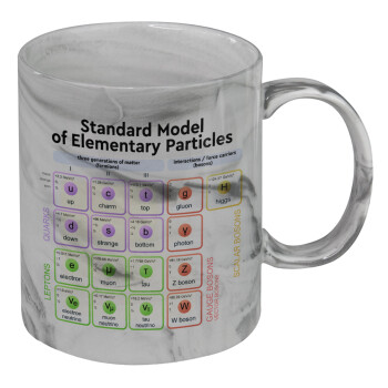 Standard model of elementary particles, Mug ceramic marble style, 330ml
