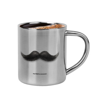 Ο καλύτερος μουστακαλής του κόσμου!!!, Double-wall metal cup for espresso (220ml)