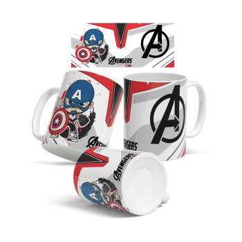 Avengers Captain america, Κούπα, κεραμική, 330ml (1 τεμάχιο)