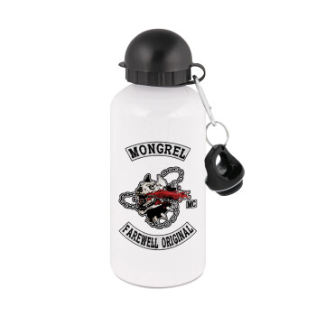 Day's Gone, mongrel farewell original, Metal water bottle, White, aluminum 500ml