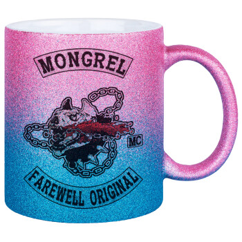 Day's Gone, mongrel farewell original, Κούπα Χρυσή/Μπλε Glitter, κεραμική, 330ml