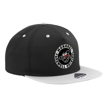 Day's Gone, mongrel farewell original, Adult Flat Snapback Hat Black/Grey, (100% COTTON TWILL, ADULT, UNISEX, ONE SIZE)