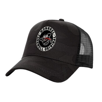 Day's Gone, mongrel farewell original, Adult Structured Trucker Hat, with Mesh, Dark Army (100% COTTON, ADULT, UNISEX, ONE SIZE)