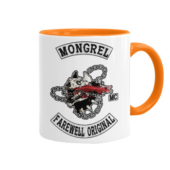Day's Gone, mongrel farewell original, Mug colored orange, ceramic, 330ml