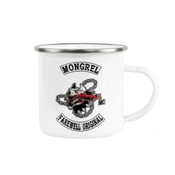 Day's Gone, mongrel farewell original, Metallic enamel cup white 360ml