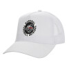 Structured Trucker Adult Hat, with Mesh, WHITE (100% COTTON, ADULT, UNISEX, ONE SIZE)