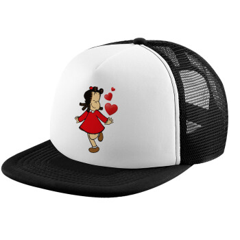 La petite Lulu, Καπέλο Ενηλίκων Soft Trucker με Δίχτυ Black/White (POLYESTER, ΕΝΗΛΙΚΩΝ, UNISEX, ONE SIZE)