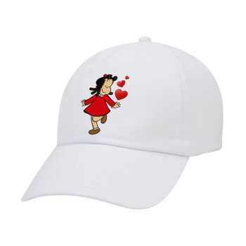 Η μικρή Λουλού, Καπέλο Ενηλίκων Baseball Λευκό 5-φύλλο (POLYESTER, ΕΝΗΛΙΚΩΝ, UNISEX, ONE SIZE)