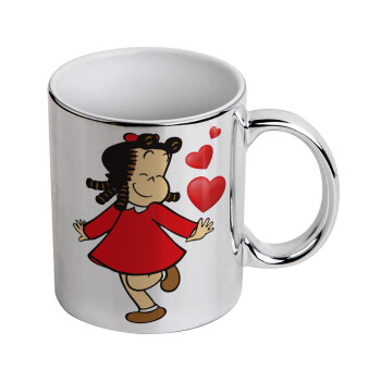 La petite Lulu, Mug ceramic, silver mirror, 330ml