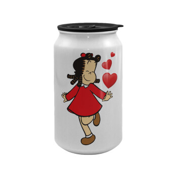 La petite Lulu, Κούπα ταξιδιού μεταλλική με καπάκι (tin-can) 500ml