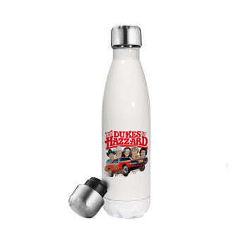 The Dukes of Hazzard, Metal mug thermos White (Stainless steel), double wall, 500ml