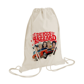 The Dukes of Hazzard, Backpack bag GYMBAG natural (28x40cm)