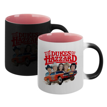 The Dukes of Hazzard, Κούπα Μαγική εσωτερικό ΡΟΖ, κεραμική 330ml που αλλάζει χρώμα με το ζεστό ρόφημα (1 τεμάχιο)