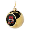 Golden Christmas tree ball ornament 8cm