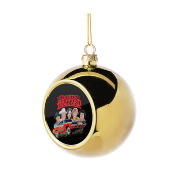 The Dukes of Hazzard, Golden Christmas tree ball ornament 8cm