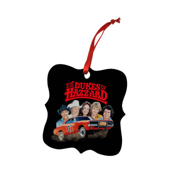 The Dukes of Hazzard, Christmas ornament polygon wooden 7.5cm