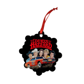 The Dukes of Hazzard, Christmas ornament snowflake wooden 7.5cm