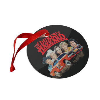 The Dukes of Hazzard, Christmas ornament glass 9cm