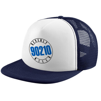 Beverly Hills, 90210, Καπέλο Ενηλίκων Soft Trucker με Δίχτυ Dark Blue/White (POLYESTER, ΕΝΗΛΙΚΩΝ, UNISEX, ONE SIZE)