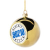 Golden Christmas tree ball ornament 8cm