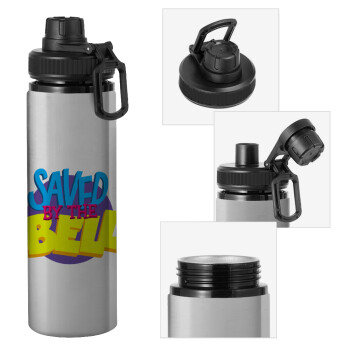 Saved by the Bell, Metallic water bottle with safety cap, 850ml aluminum