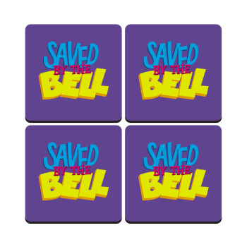 Saved by the Bell, ΣΕΤ 4 Σουβέρ ξύλινα τετράγωνα (9cm)