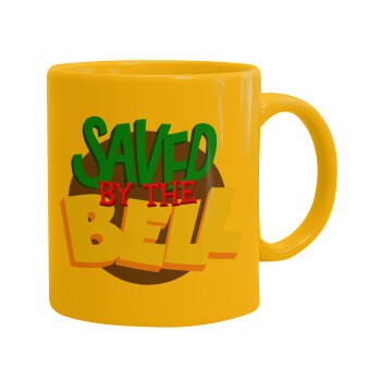 Saved by the Bell, Ceramic coffee mug yellow, 330ml