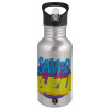 Metallic Silver with straw (500ml)