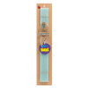 Easter Set, wooden keychain & aromatic flat Easter candle (30cm) (TURQUOISE)