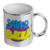 Mug ceramic, silver mirror, 330ml