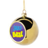 Golden Christmas tree ball ornament 8cm