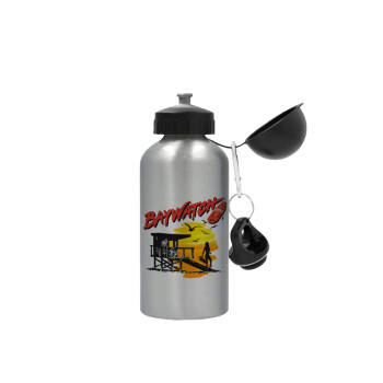 Baywatch, Metallic water jug, Silver, aluminum 500ml